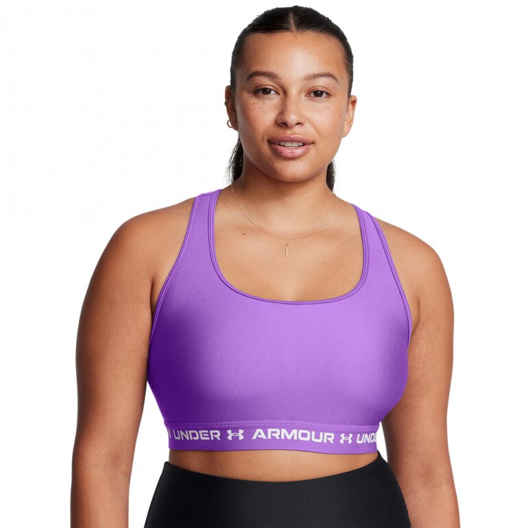 Biustonosz treningowy Under Armour Crossback Mid Bra - fioletowy