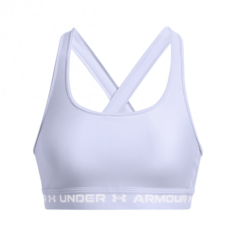 Biustonosz treningowy Under Armour UA Crossback Mid Bra - fioletowy