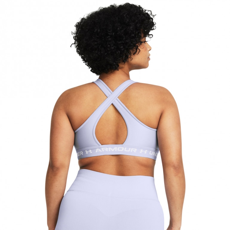 Biustonosz treningowy Under Armour UA Crossback Mid Bra - fioletowy