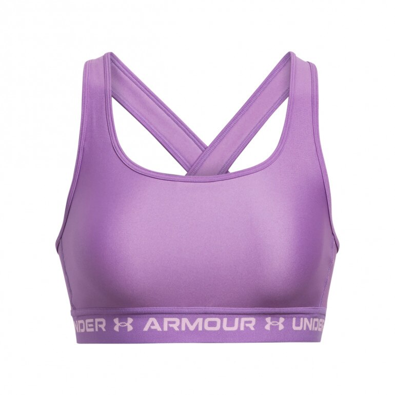 Biustonosz treningowy Under Armour UA Crossback Mid Bra - fioletowy