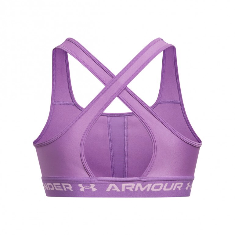 Biustonosz treningowy Under Armour UA Crossback Mid Bra - fioletowy