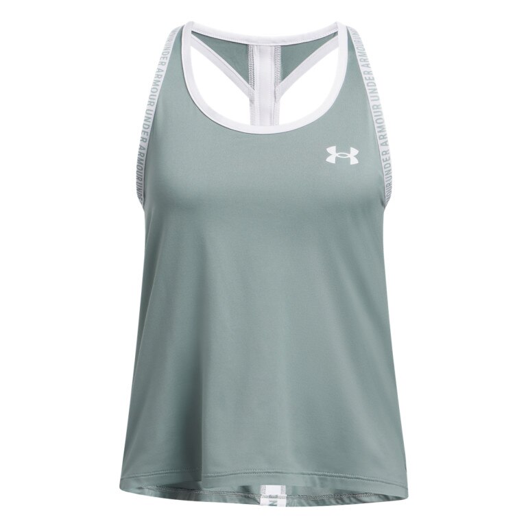 Dziewczęcy top treningowy Under Armour Tech Knockout Tank - zielony