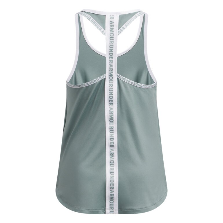 Dziewczęcy top treningowy Under Armour Tech Knockout Tank - zielony