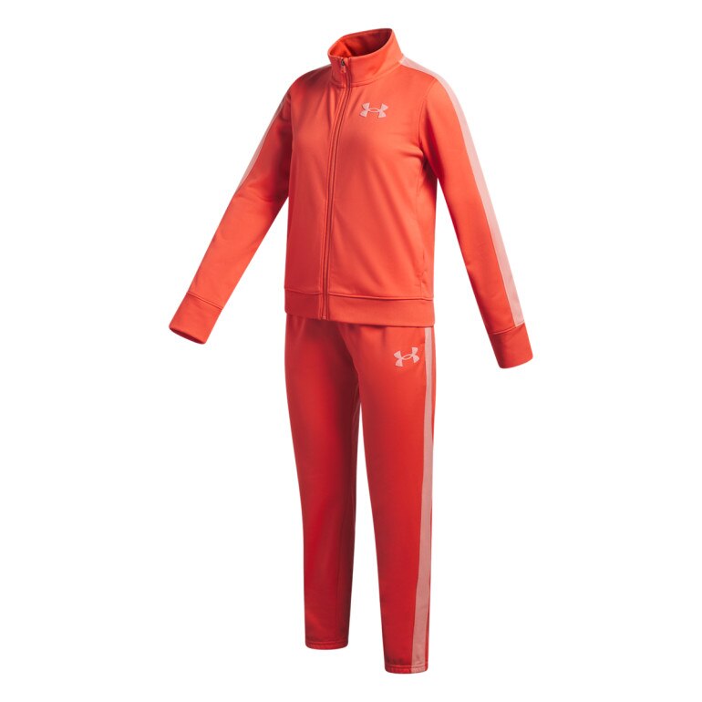 Dziewczęcy dres treningowy Under Armour EM Knit Track Suit - czerwony