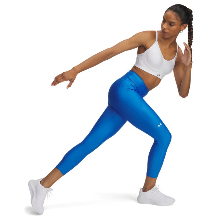 Damskie legginsy treningowe Under Armour Tech Hi Ankle Leg - niebieskie