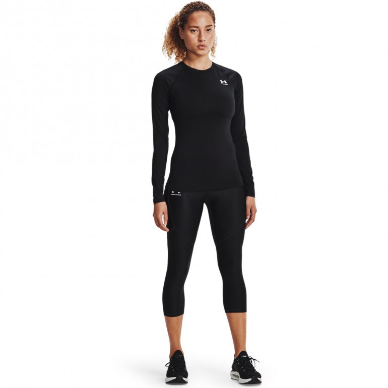 Damski longsleeve treningowy Under Armour UA HG Authentics Comp LS - czarny