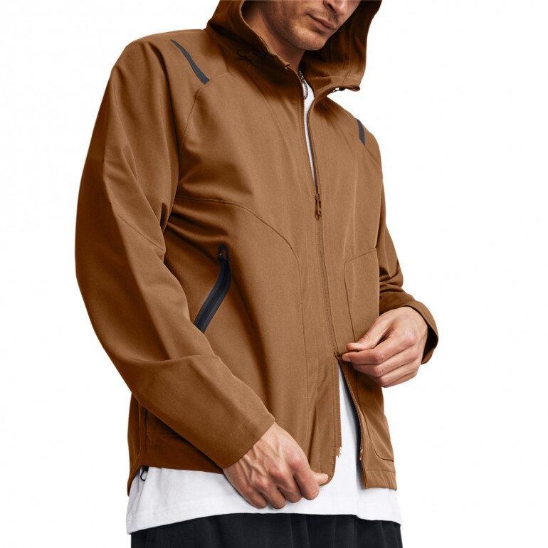 Męska kurtka treningowa Under Armour UA Unstoppable Jacket - brązowa