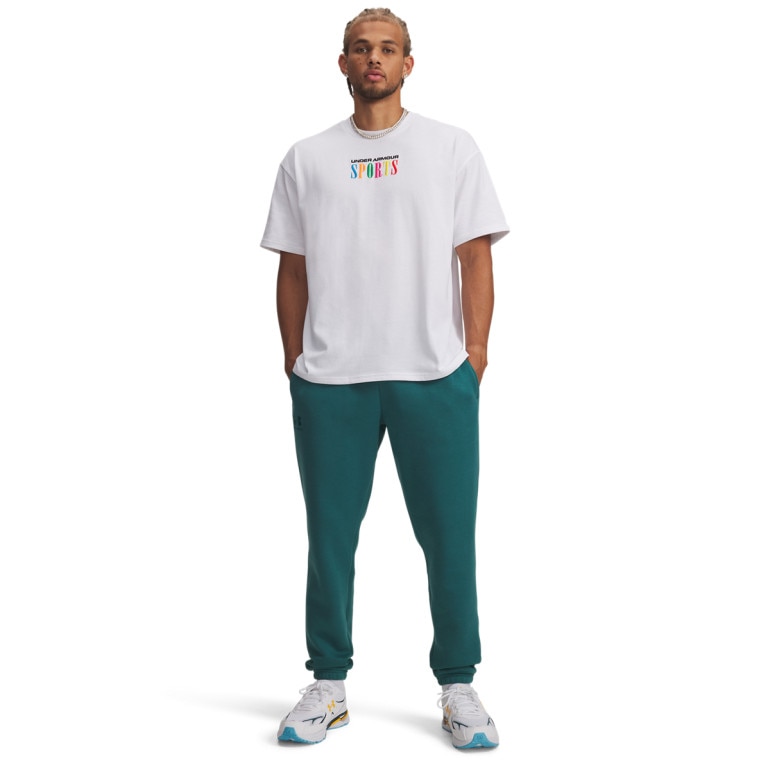 Męskie spodnie dresowe Under Armour UA Essential Fleece Jogger - zielone