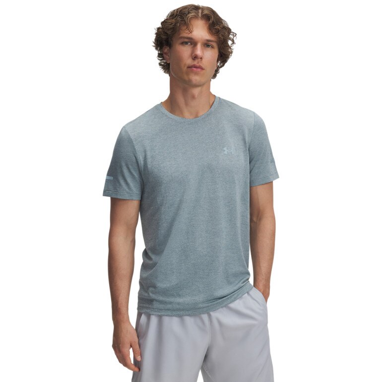 Męska koszulka do biegania Under Armour UA Seamless Stride SS - niebieska
