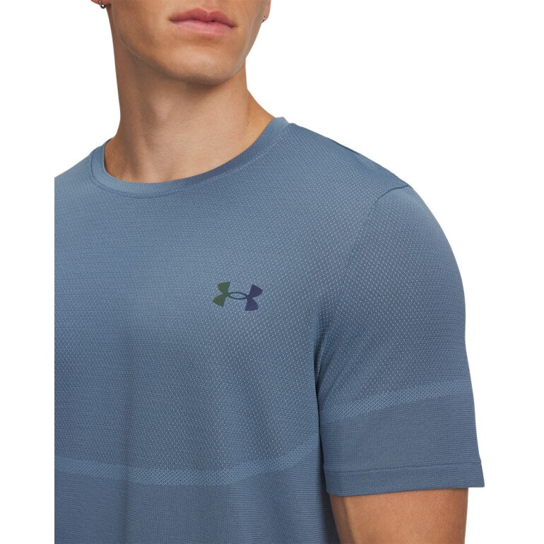 Męska koszulka treningowa Under Armour UA Vanish Elite Seamless SS - niebieska