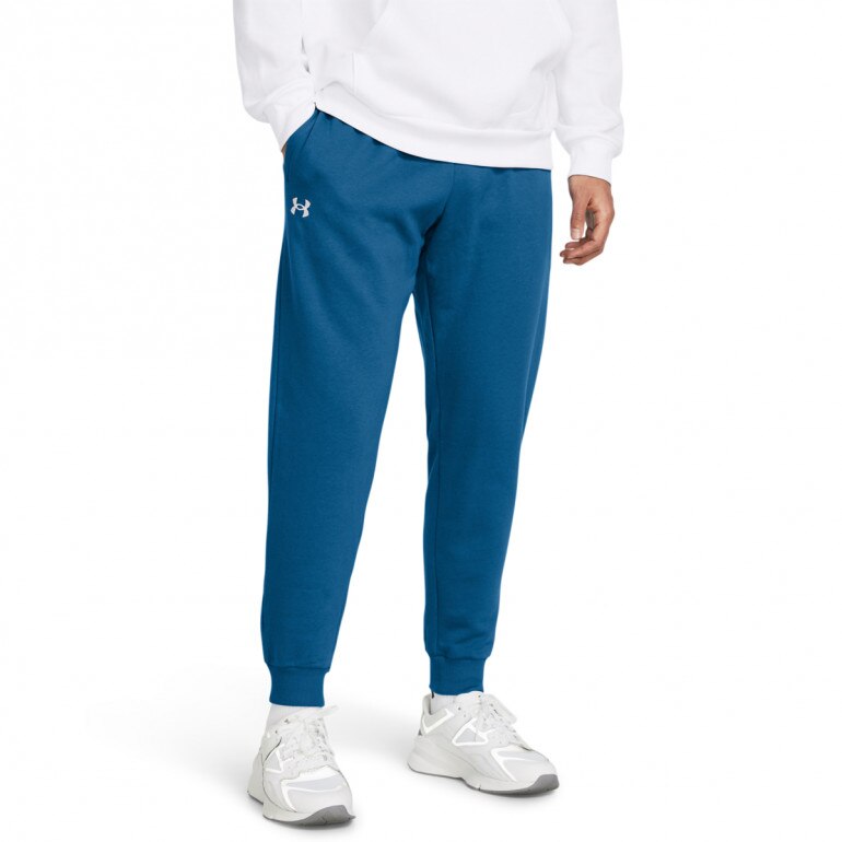 Męskie spodnie dresowe Under Armour UA Rival Fleece Joggers - niebieskie