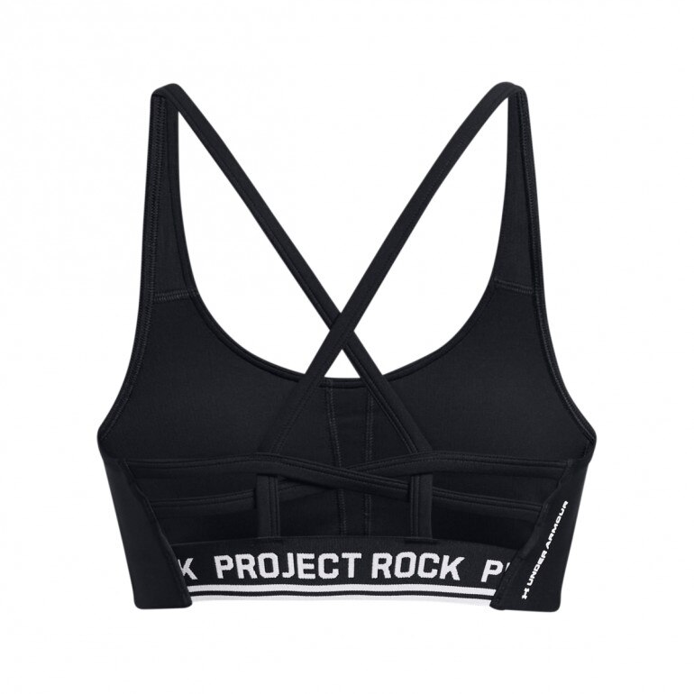 Biustonosz treningowy Under Armour Project Rock All Train Crosback Bra - czarny