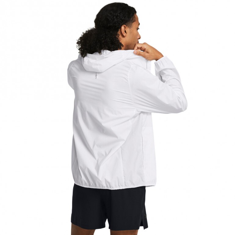 Męska kurtka do biegania Under Armour Launch Lightweight Jacket - biała