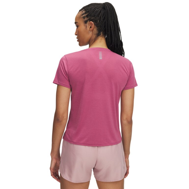 Damska koszulka do biegania Under Armour UA Launch Shortsleeve - różowa