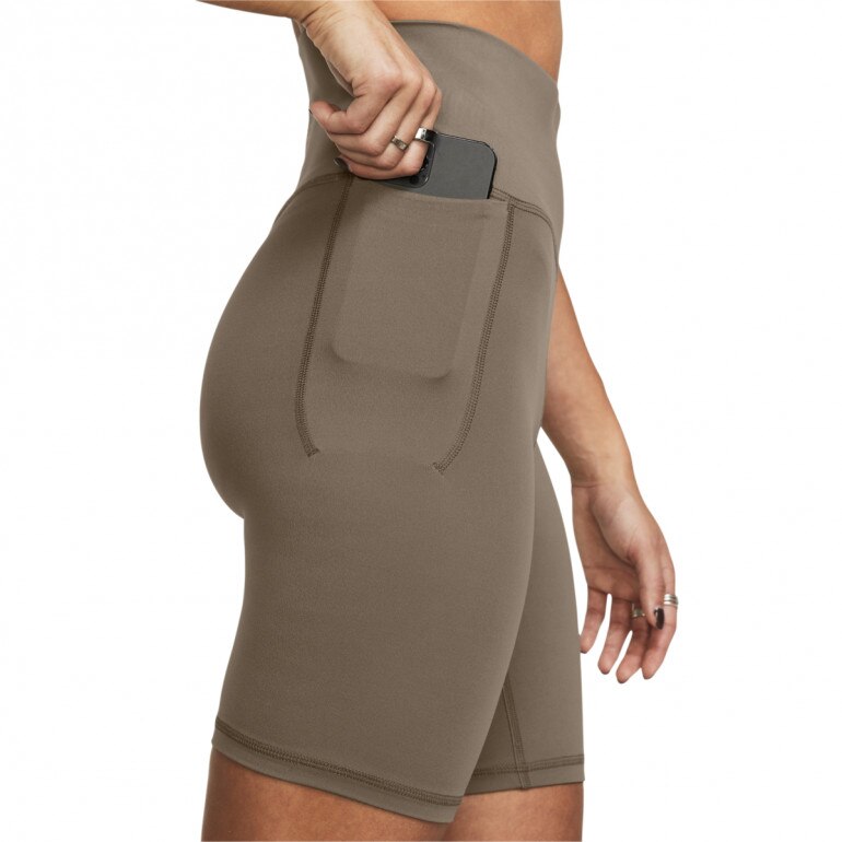 Damskie kolarki treningowe Under Armour Meridian Bike Short 7in - brązowe