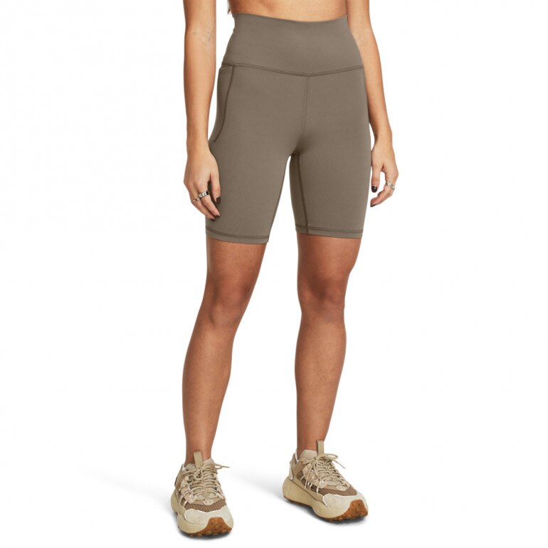 Damskie kolarki treningowe Under Armour Meridian Bike Short 7in - brązowe