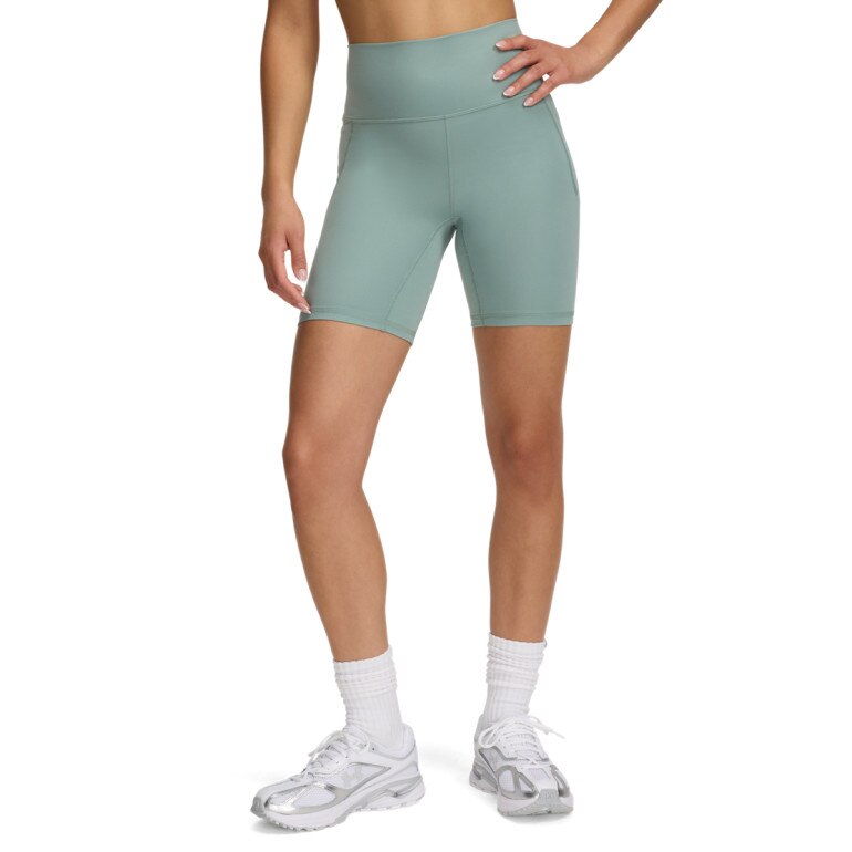 Damskie kolarki treningowe Under Armour Meridian Bike Short 7in - zielone