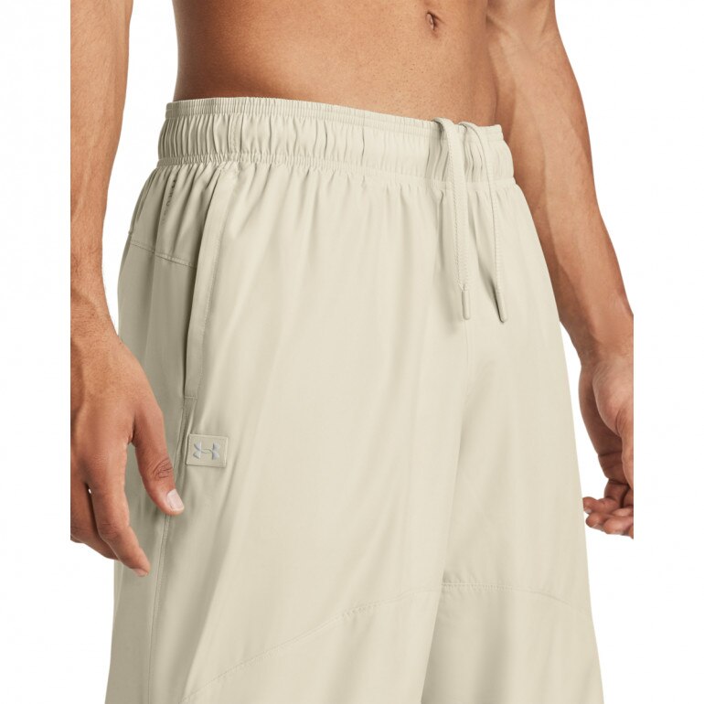 Męskie spodnie treningowe Under Armour UA Rush Woven Pants - beżowe