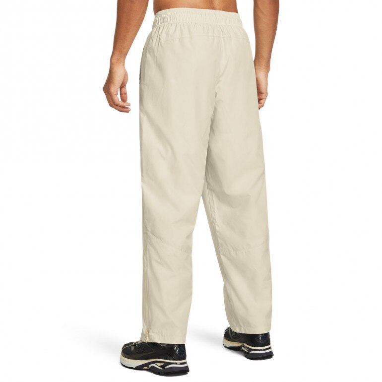 Męskie spodnie treningowe Under Armour UA Rush Woven Pants - beżowe