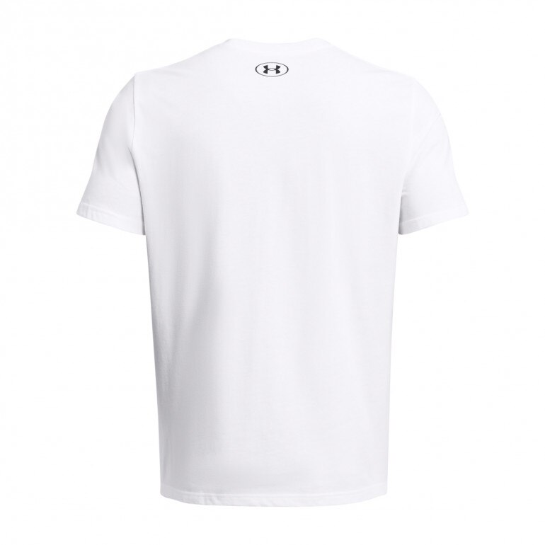 Męski t-shirt z nadrukiem Under Armour UA Foundation Short Sleeve - biały