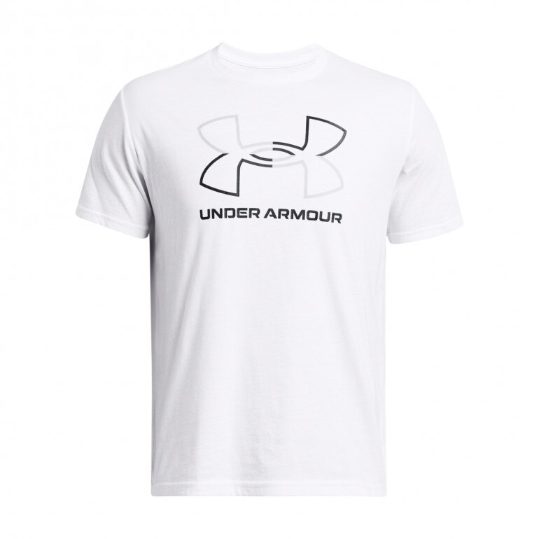Męski t-shirt z nadrukiem Under Armour UA Foundation Short Sleeve - biały