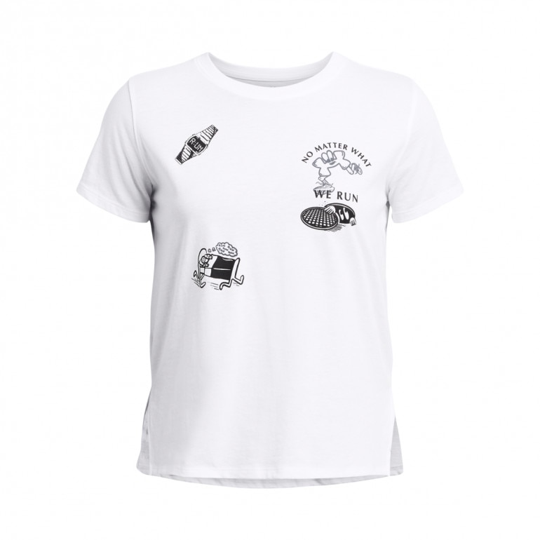 Damska koszulka do biegania Under Armour UA We Run SS - biała