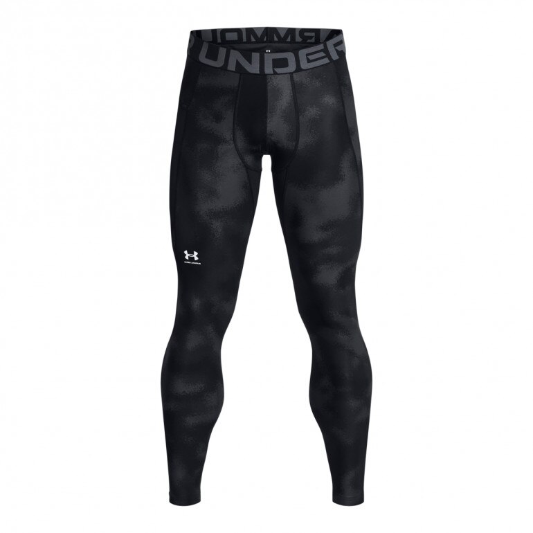 Męskie legginsy treningowe Under Armour UA HG Armour Printed Lgs - czarne