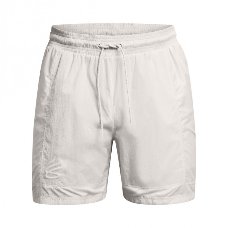 Męskie spodenki do koszykówki Under Armour Curry Woven Short - białe 