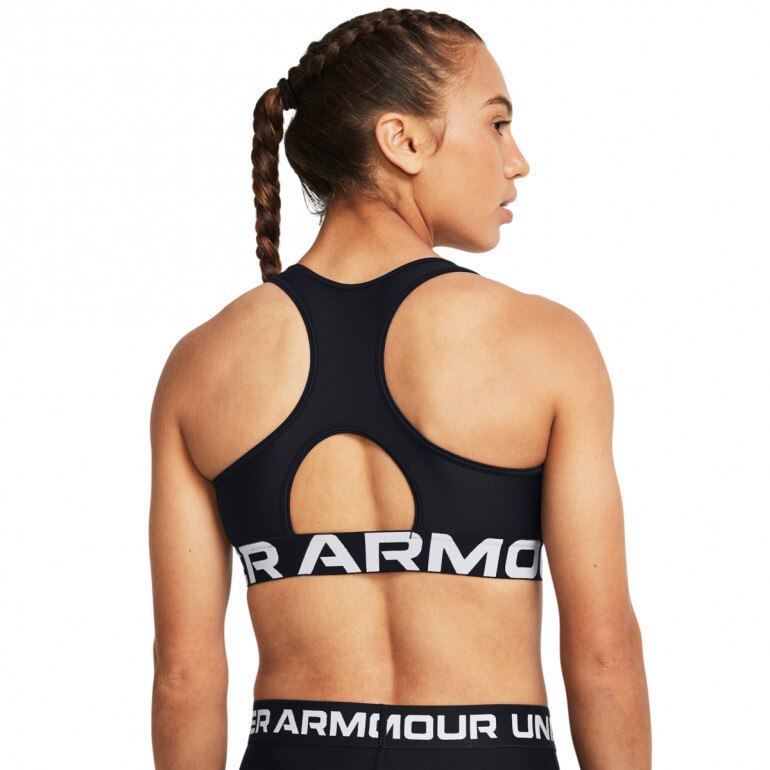 Biustonosz treningowy Under Armour UA HG Mid Branded - czarny