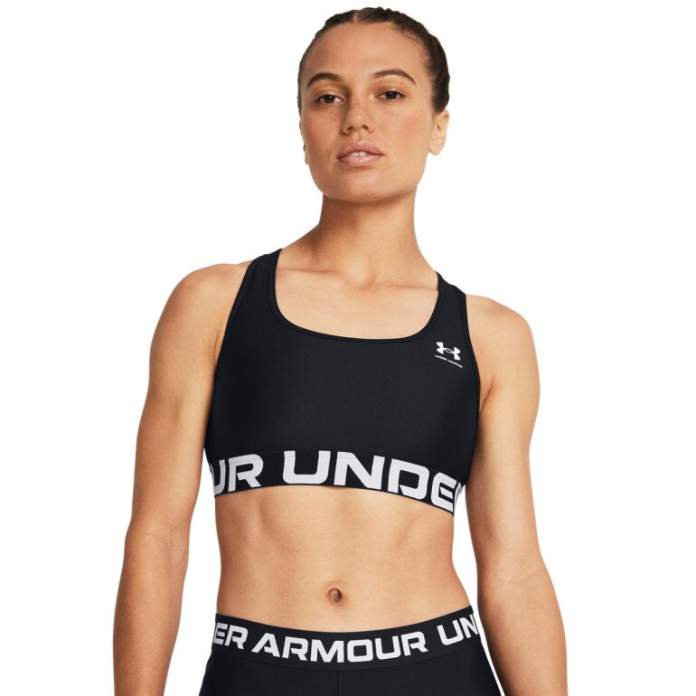 Biustonosz treningowy Under Armour UA HG Mid Branded - czarny