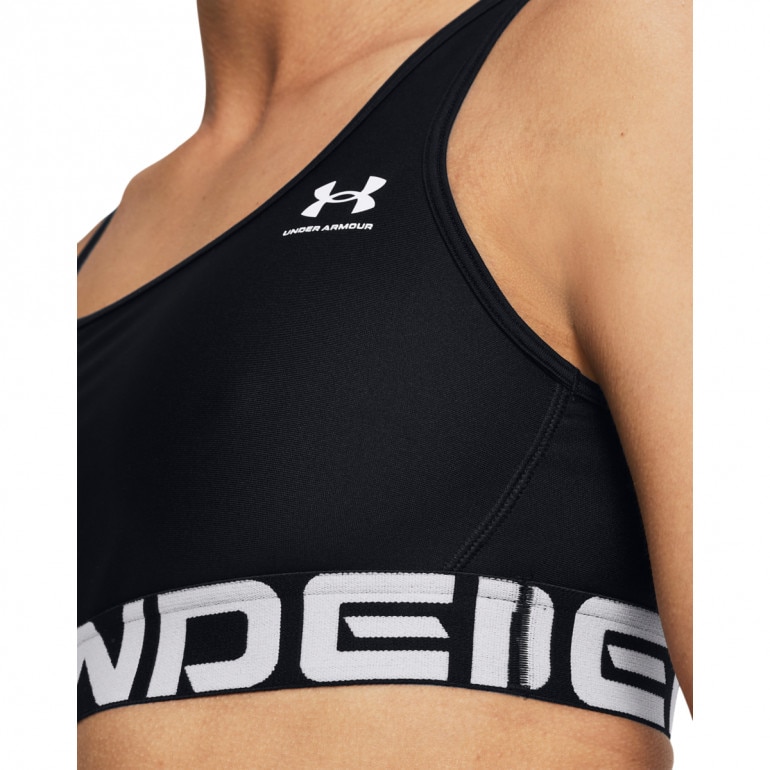 Biustonosz treningowy Under Armour UA HG Mid Branded - czarny