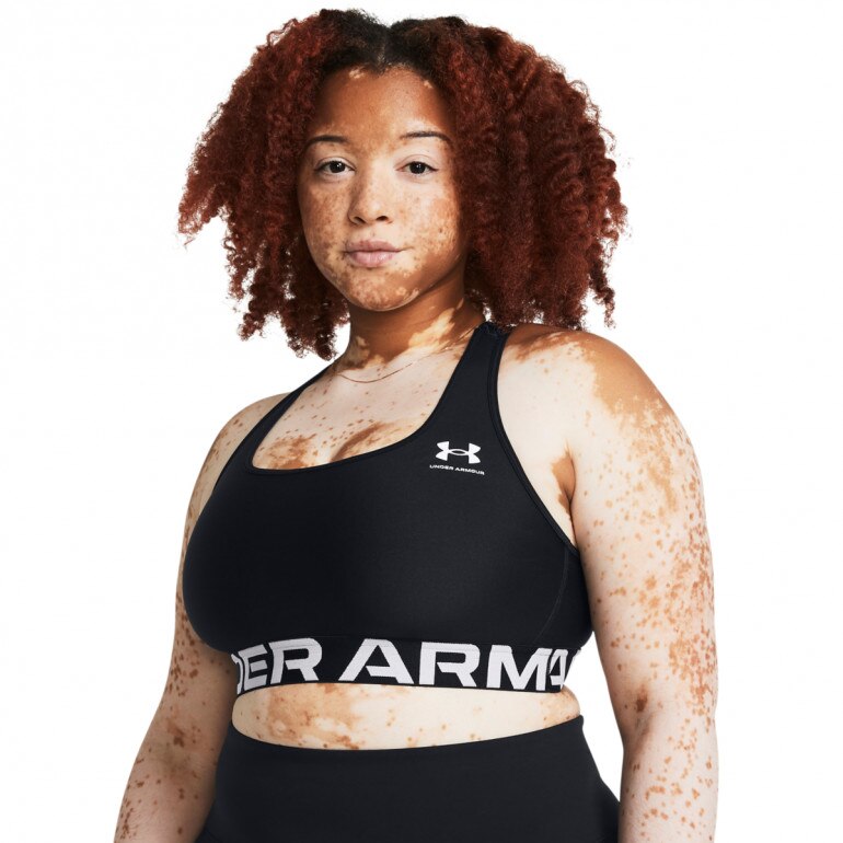 Biustonosz treningowy Under Armour UA HG Mid Branded - czarny