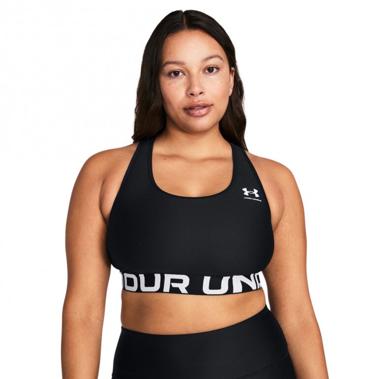 Biustonosz treningowy Under Armour UA HG Mid Branded - czarny