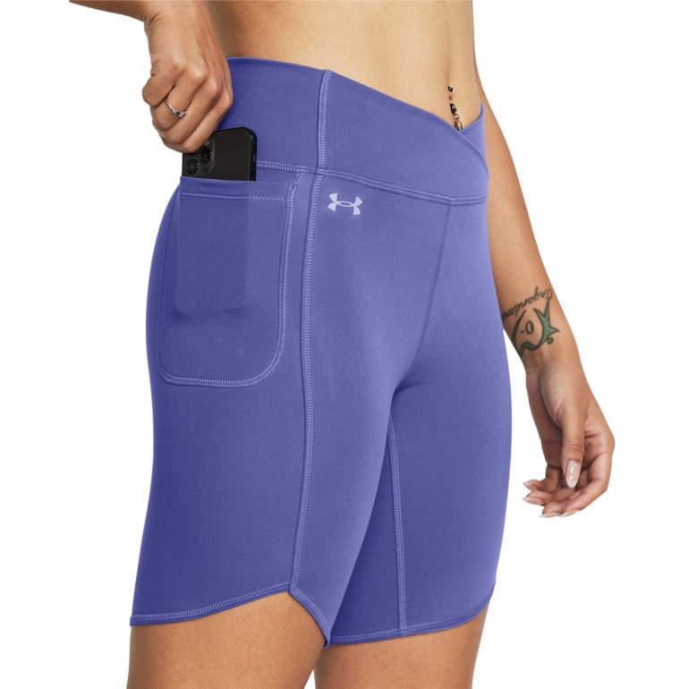 Damskie kolarki treningowe Under Armour Motion Crossover Bike Short - fioletowe