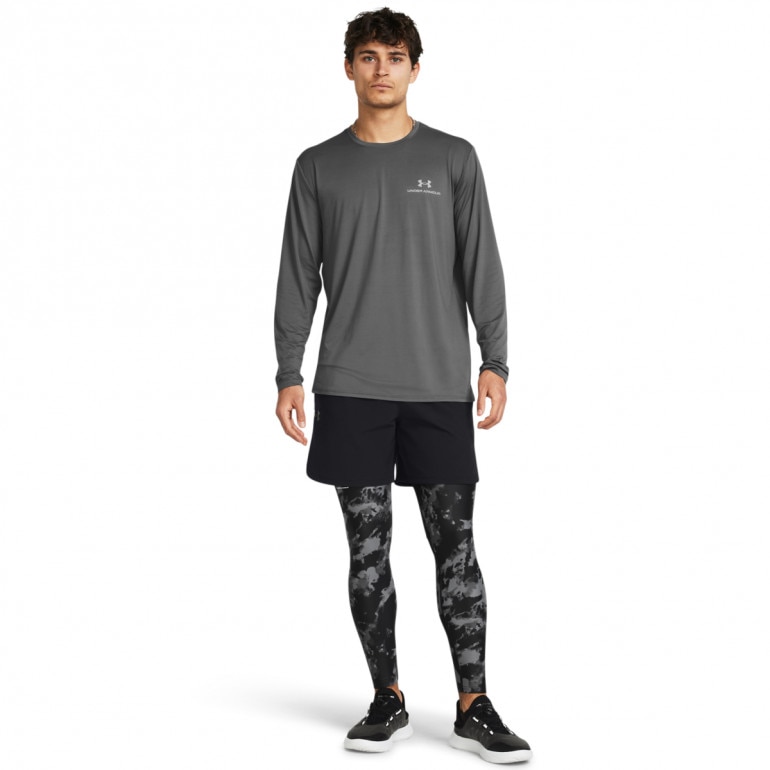 Męske legginsy treningowe Under Armour UA HG IsoChill Prtd Leggings - czarne