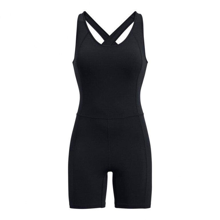 Damski kombinezon treningowy Under Armour Meridian Shorts Bodysuit - czarne
