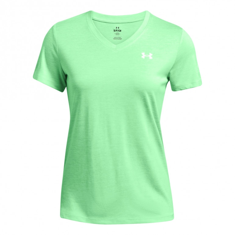 Damska koszulka treningowa Under Armour Tech SSV- Twist - zielona
