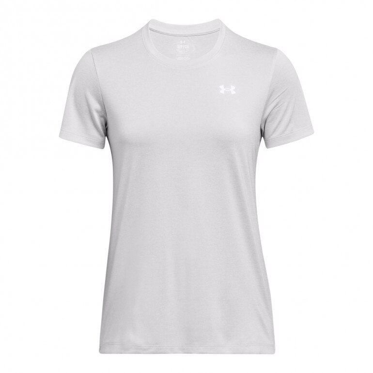 Damska koszulka treningowa Under Armour Tech SSC- Twist - szara 