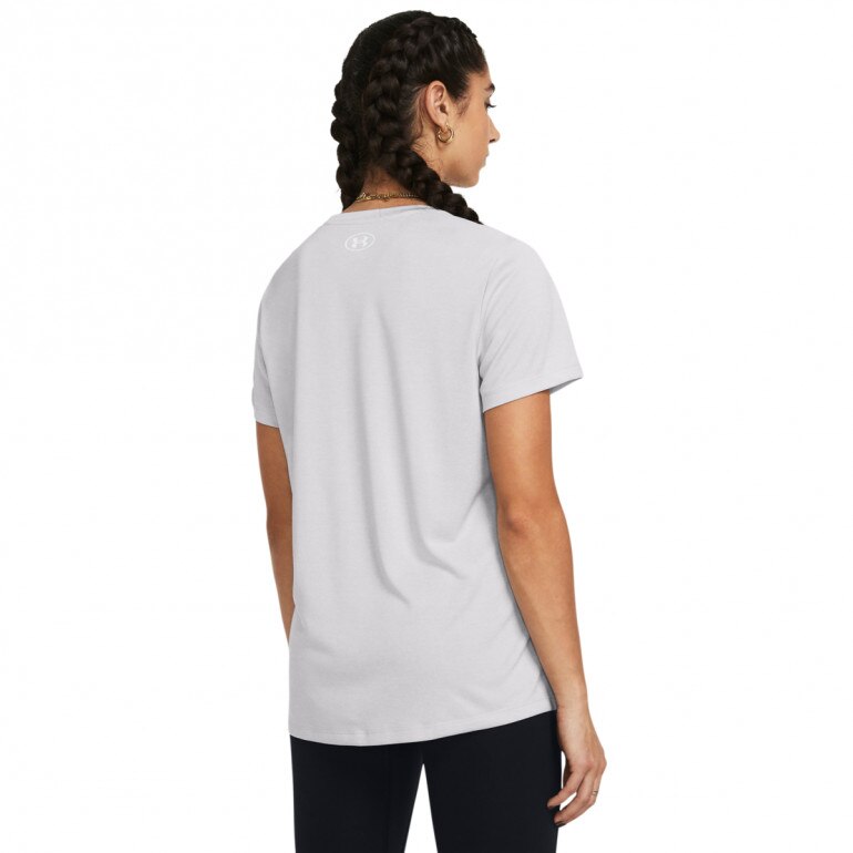 Damska koszulka treningowa Under Armour Tech SSC- Twist - szara 