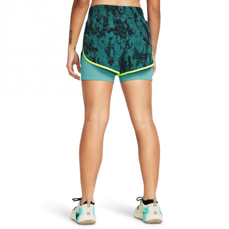 Damskie spodenki treningowe Under Armour Project Rock Flex St Pt - zielone