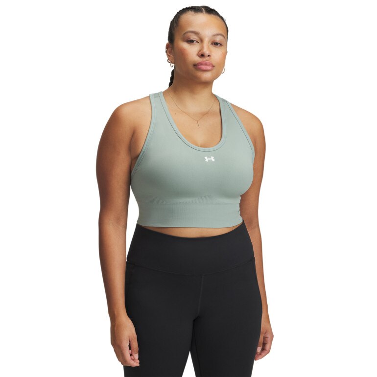 Biustonosz treningowy Under Armour Vanish Seamless Mid Bra - zielony