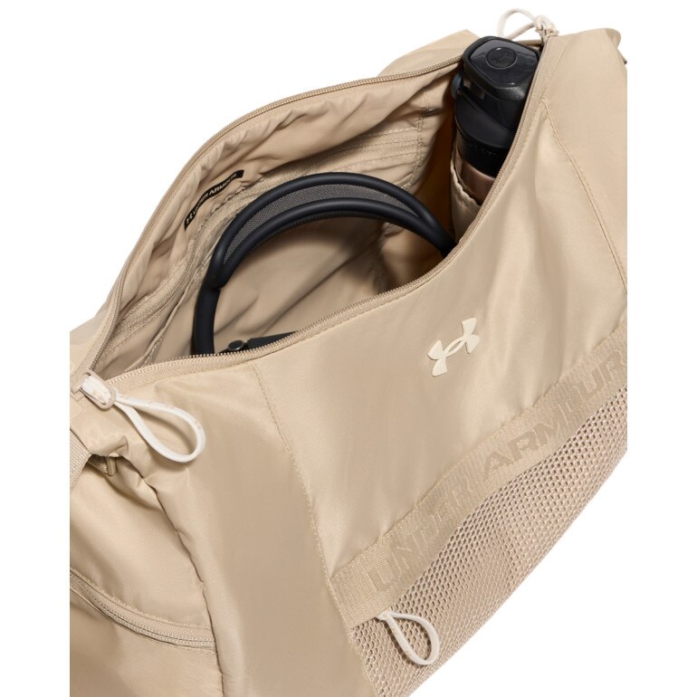 Damska torba treningowa Under Armour UA Studio Slouchy Duffle - beżowa