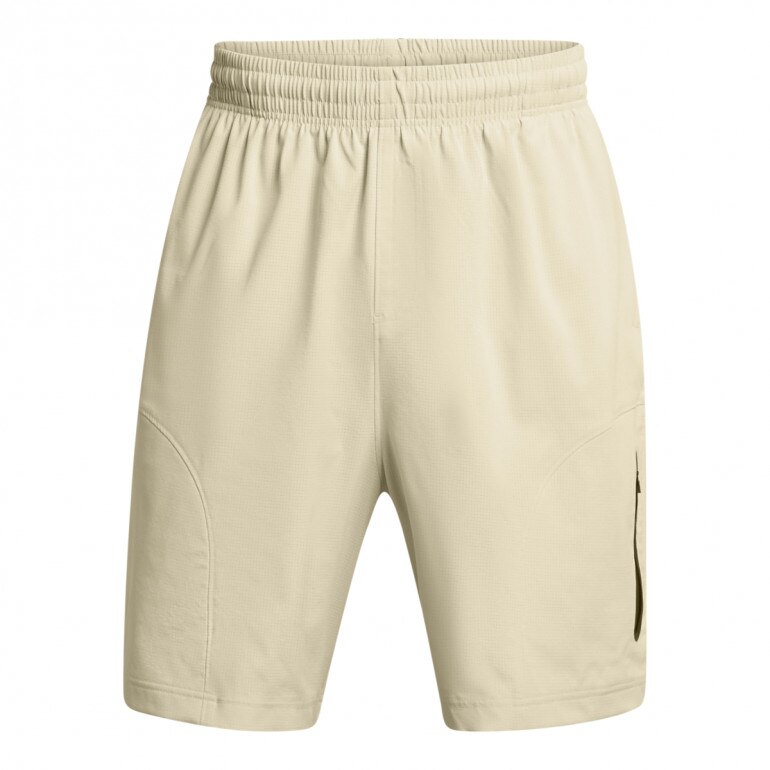 Męskie spodenki treningowe Under Armour UA Unstoppable Vented Short - kremowe