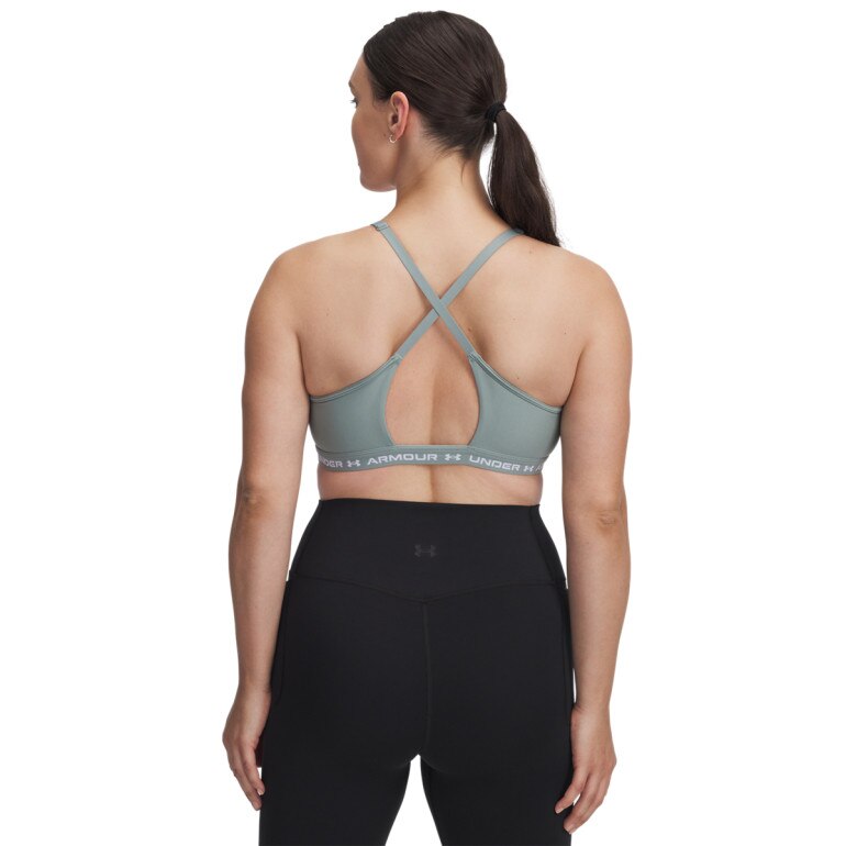 Biustonosz treningowy Under Armour UA Crossback Low Bra - zielony