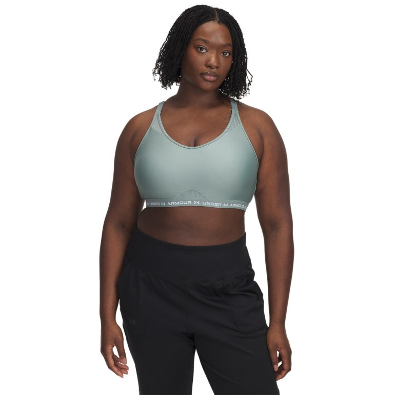 Biustonosz treningowy Under Armour UA Crossback Low Bra - zielony