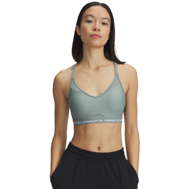 Biustonosz treningowy Under Armour UA Crossback Low Bra - zielony