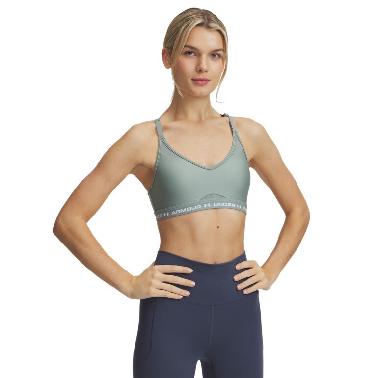 Biustonosz treningowy Under Armour UA Crossback Low Bra - zielony