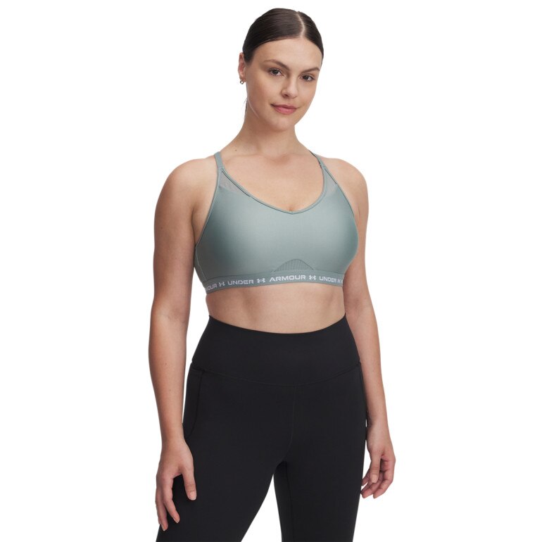 Biustonosz treningowy Under Armour UA Crossback Low Bra - zielony