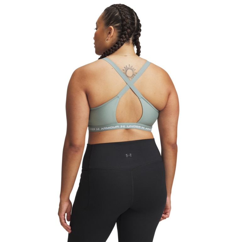 Biustonosz treningowy Under Armour UA Crossback Low Bra - zielony
