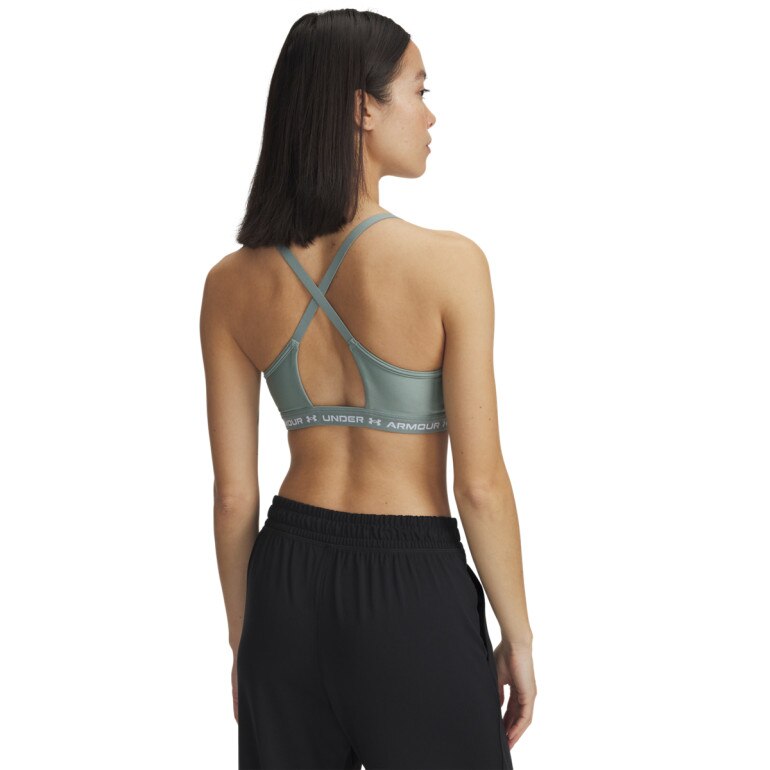Biustonosz treningowy Under Armour UA Crossback Low Bra - zielony